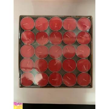 Tealight Vegetable Oil Candles - Red - 红酥油烛 - (100 x 4 小时)